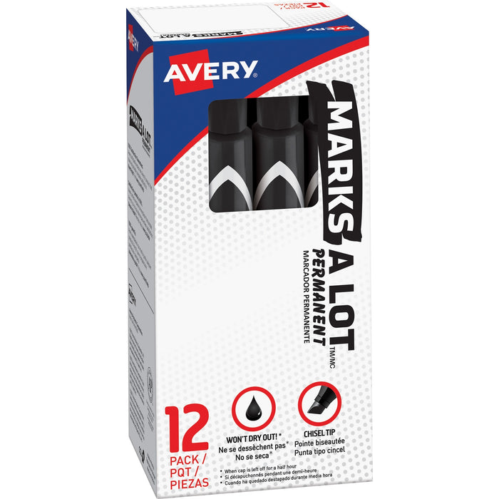 Avery&reg; Marks A Lot Permanent Markers - Large Desk-Style Size - AVE08888