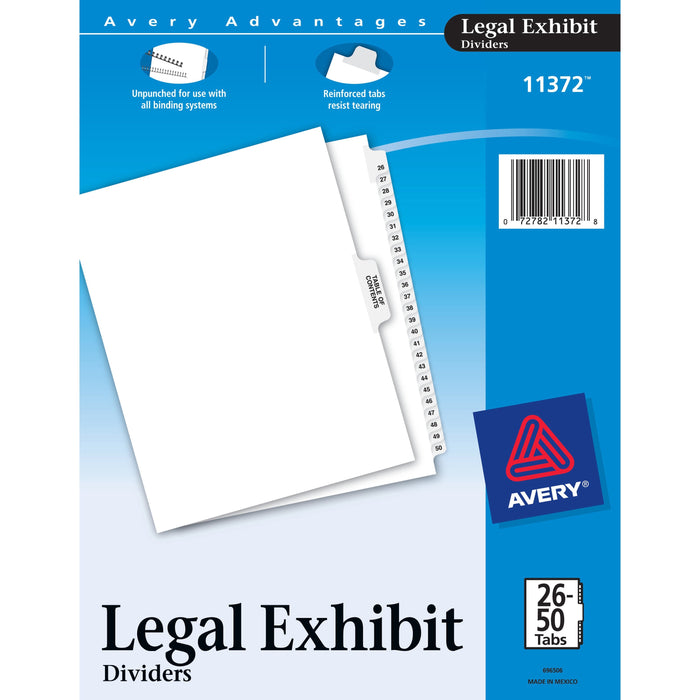 Avery&reg; Premium Collated Legal Exhibit Dividers with Table of Contents Tab - Avery Style - AVE11372