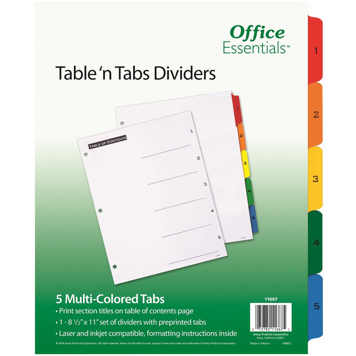 Avery&reg; Table 'N Tabs Numeric Dividers - AVE11667