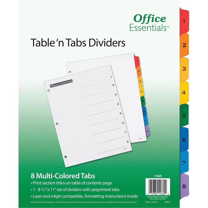 Avery&reg; Table 'N Tabs Numeric Dividers - AVE11669