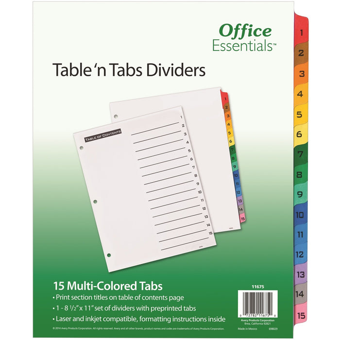 Avery&reg; Office Essentials Table 'n Tabs Dividers - AVE11675