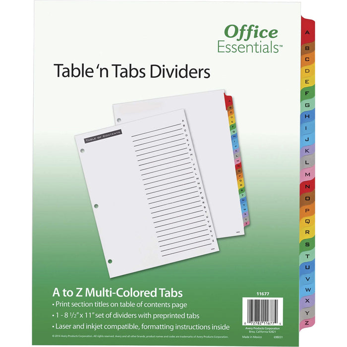 Avery&reg; A-Z Table 'N Tabs Dividers - AVE11677