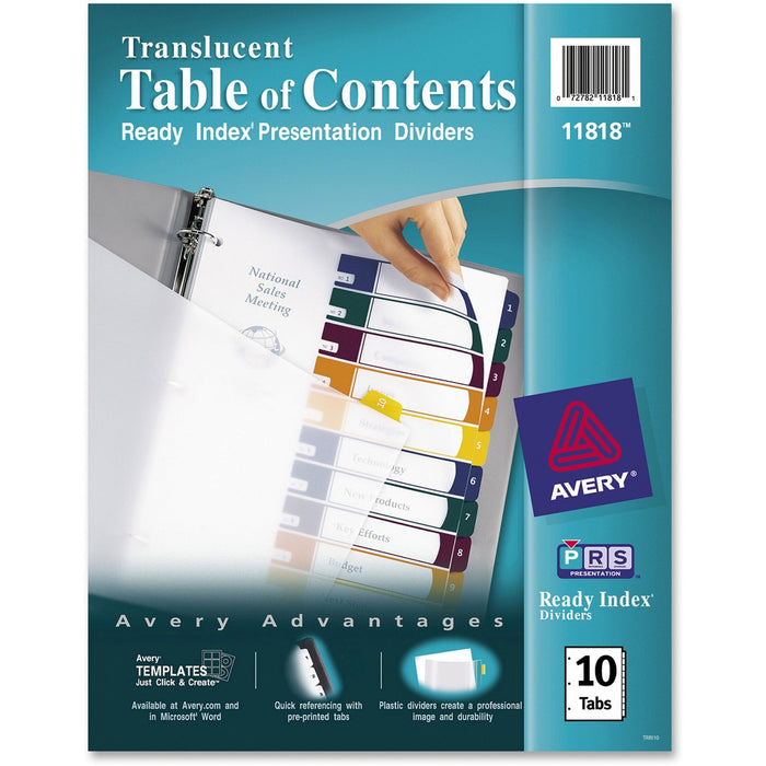 Avery&reg; Ready Index Customizable TOC Binder Dividers - AVE11818 Avery