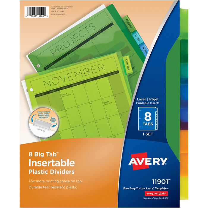 Avery&reg; Big Tab Insertable Plastic Dividers - AVE11901