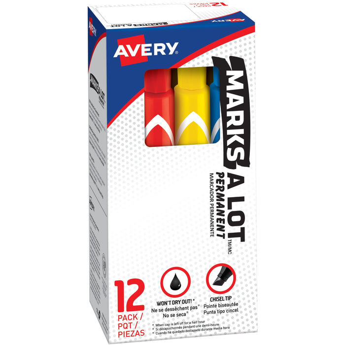 Avery&reg; Marks A Lot Permanent Markers - Large Desk-Style Size - AVE24800