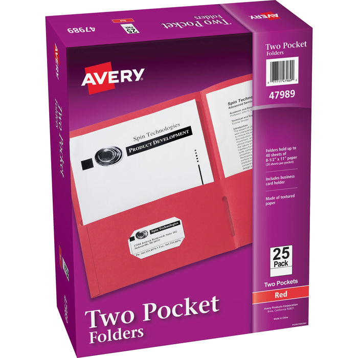 Avery&reg; Letter Pocket Folder - AVE47989