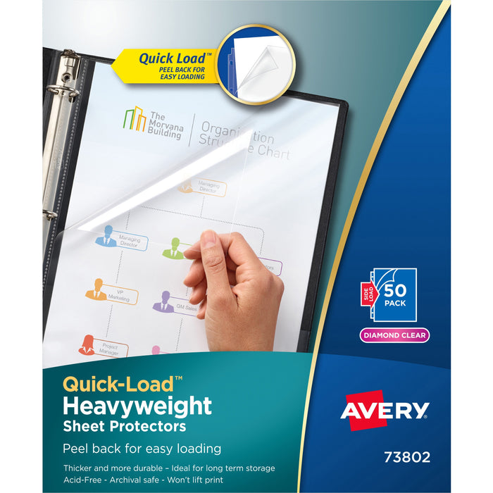 Avery&reg; Quick-Load Sheet Protectors - AVE73802