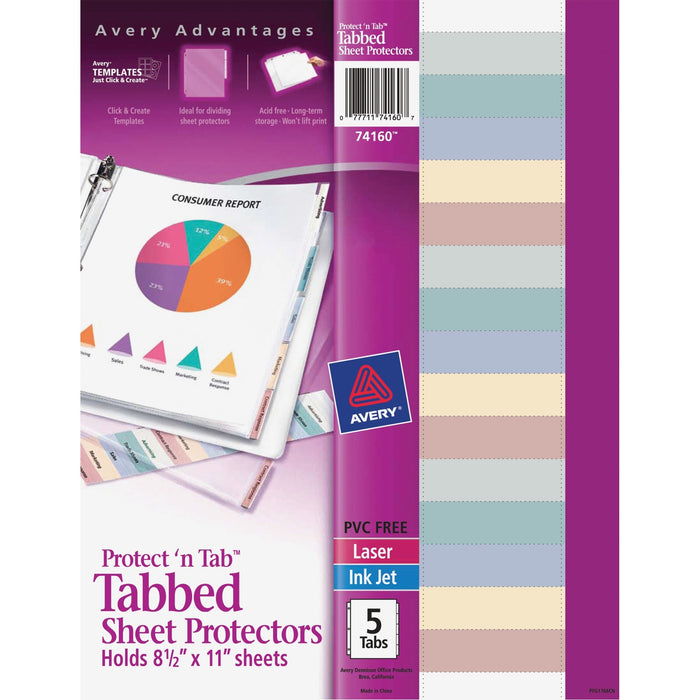 Avery&reg; Tabbed Sheet Protectors - AVE74160