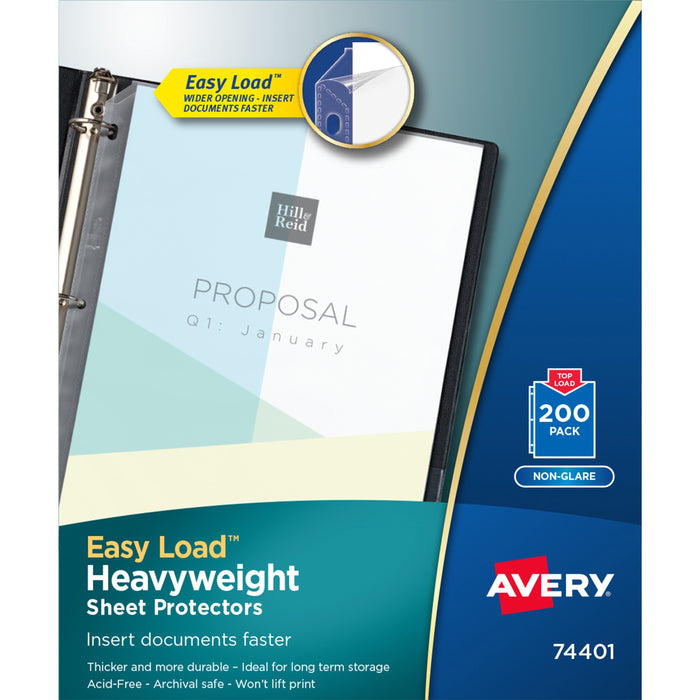 Avery&reg; Non-Glare Heavyweight Sheet Protectors - AVE74401