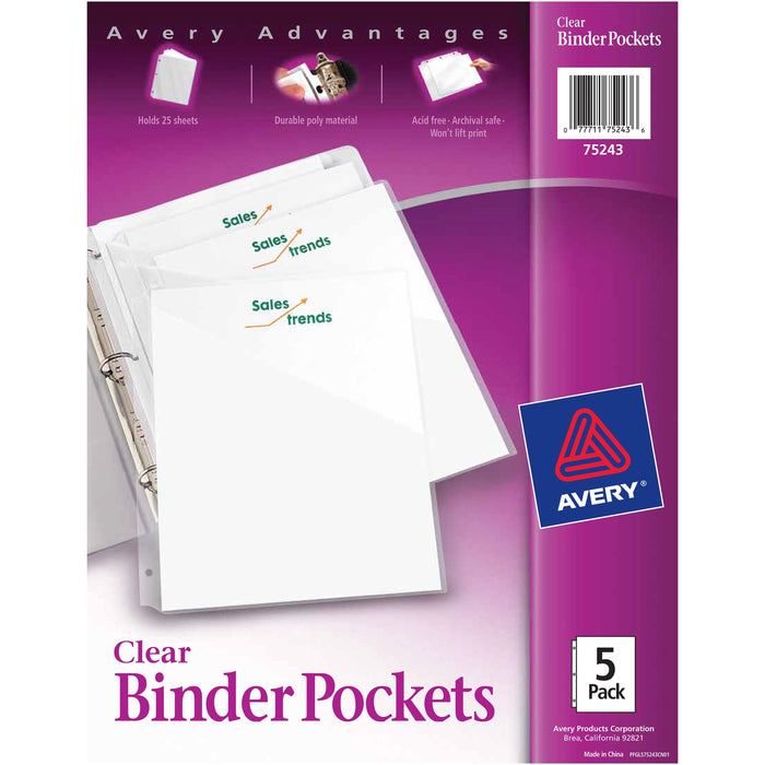 Avery&reg; Durable Letter Vinyl File Pocket - AVE75243