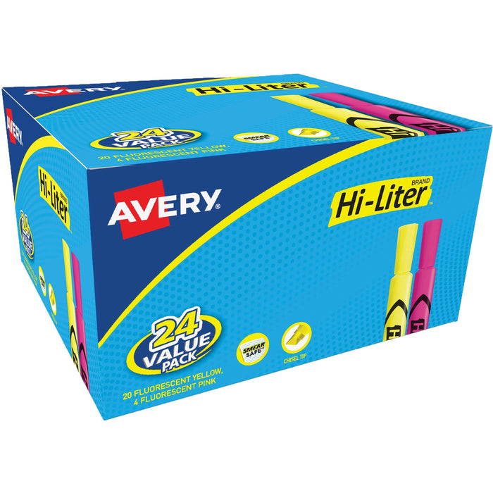 Avery&reg; Hi-Liter Desk-Style Highlighters - AVE98189