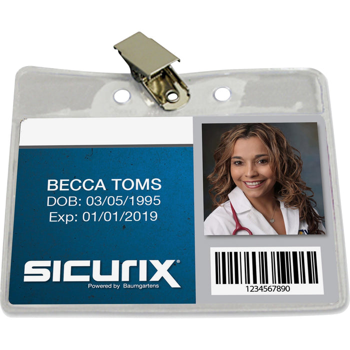 SICURIX Horizontal Badge Holder with Clip - BAU67850
