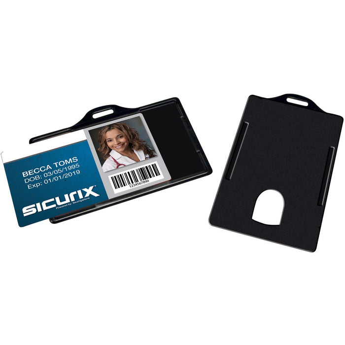 SICURIX Horizontal Black Frame ID Card Holder - BAU68310