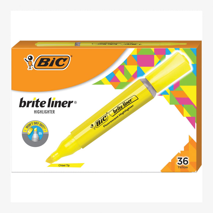 BIC Brite Liner Fluorescent Highlighters - BICBLMG11YW