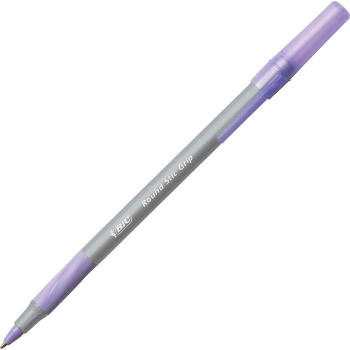 BIC Round Stic Grip Ballpoint Pen - BICGSMG11PE