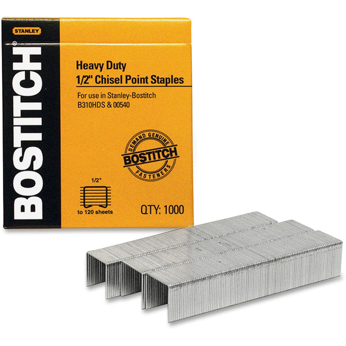 Bostitch 1/2" Heavy Duty Chisel Point Staples 1000 - BOSSB35121M