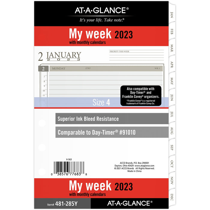 Day Runner Weekly Planner Loose-leaf Refill - AAG481285Y