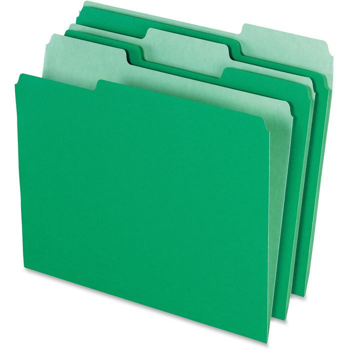 Pendaflex 1/3 Tab Cut Letter Recycled Top Tab File Folder - PFX15213BGR