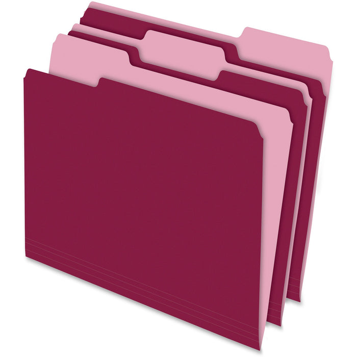 Pendaflex 1/3 Tab Cut Letter Recycled Top Tab File Folder - PFX15213BUR