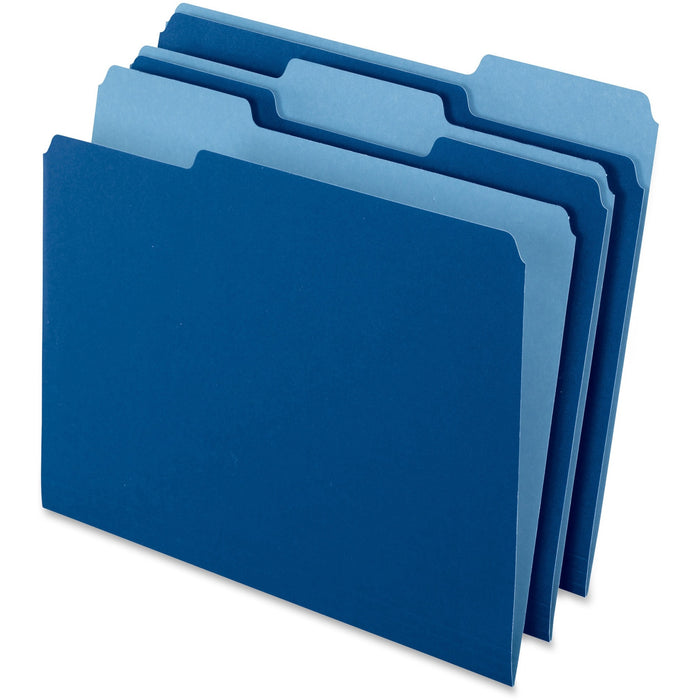 Pendaflex 1/3 Tab Cut Letter Recycled Top Tab File Folder - PFX15213NAV