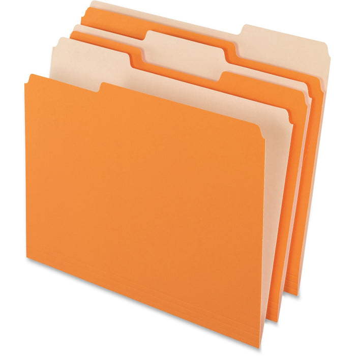 Pendaflex 1/3 Tab Cut Letter Recycled Top Tab File Folder - PFX15213ORA