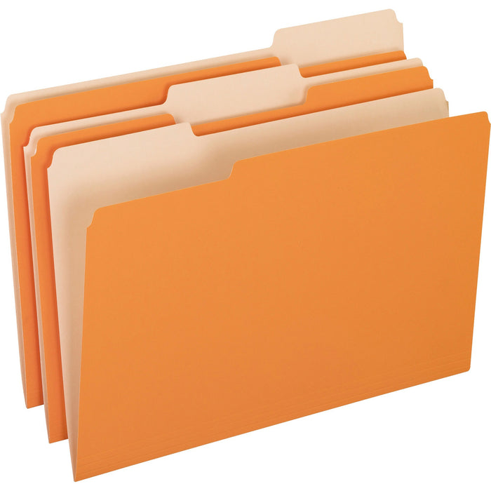 Pendaflex 1/3 Tab Cut Legal Recycled Top Tab File Folder - PFX15313ORA