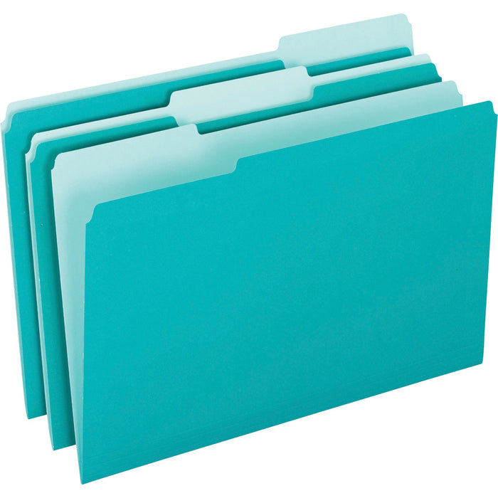 Pendaflex 1/3 Tab Cut Letter Recycled Top Tab File Folder - PFX421013AQU