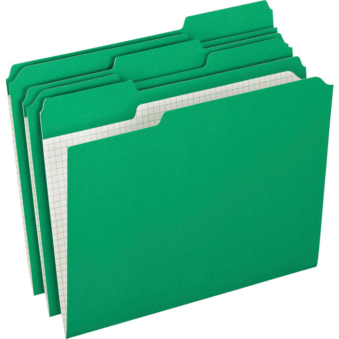 Pendaflex 1/3 Tab Cut Letter Recycled Top Tab File Folder - PFXR15213BGR