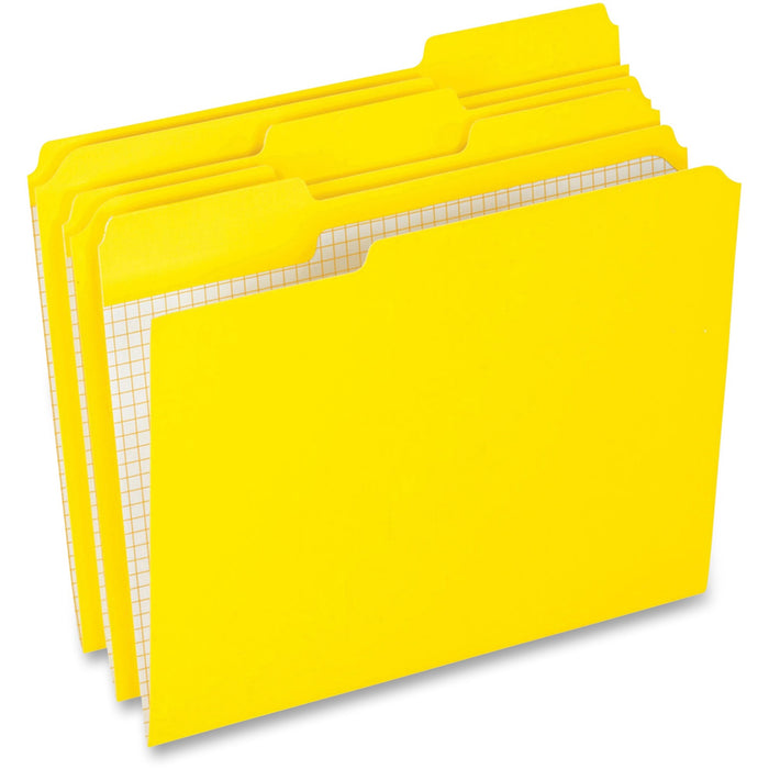 Pendaflex 1/3 Tab Cut Letter Recycled Top Tab File Folder - PFXR15213YEL