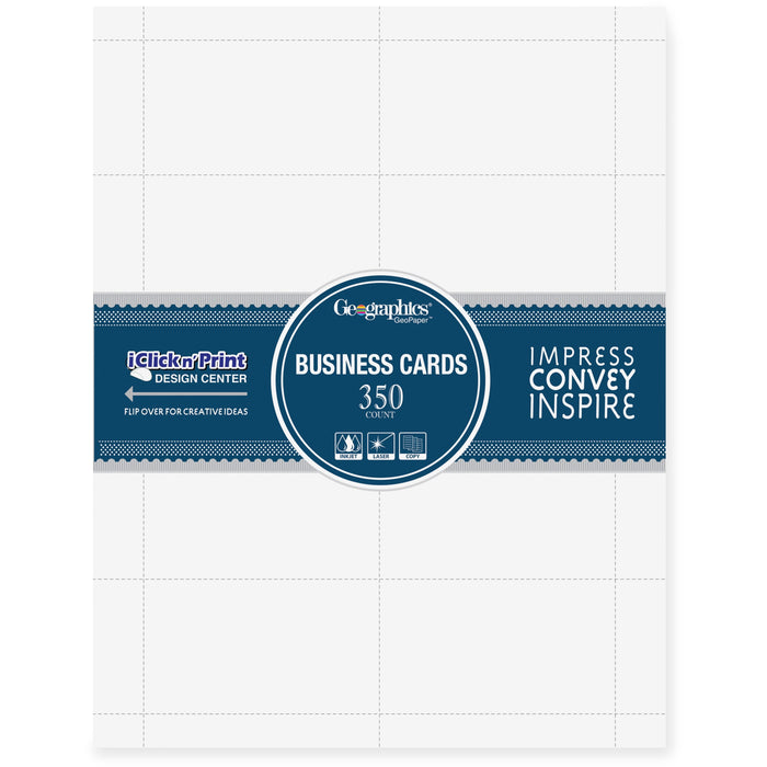Geographics Standard Printable Business Cards - GEO39051