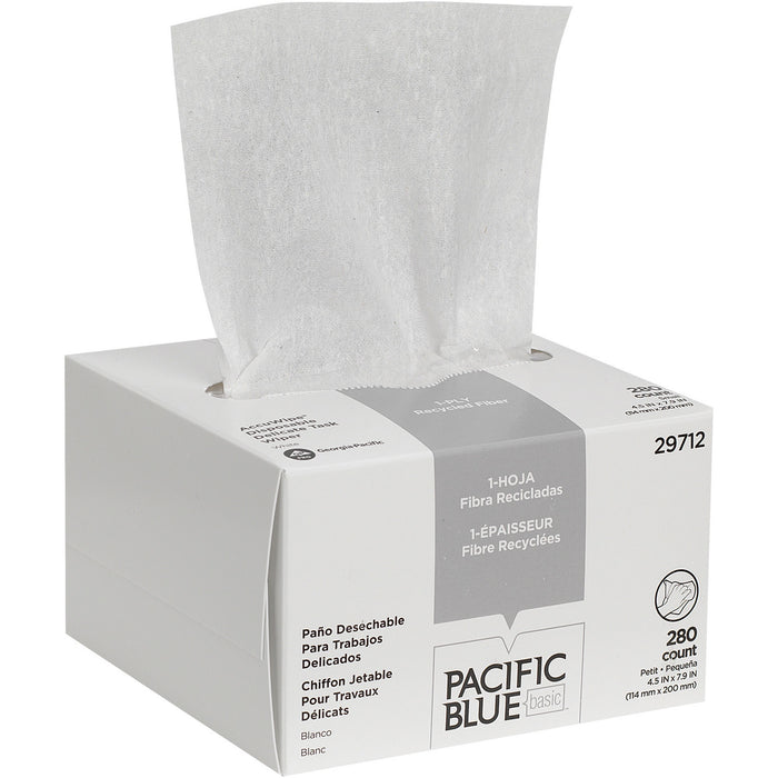 Pacific Blue Basic AccuWipe Recycled Disposable Delicate Task Wipers - GPC29712