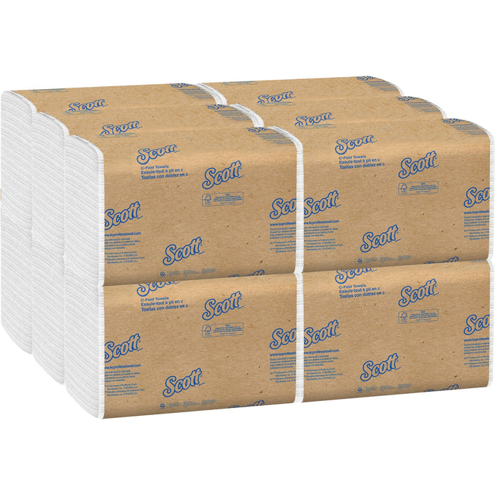 Scott Essential C Fold Paper Towels with Fast-Drying Absorbency Pockets - KCC01510