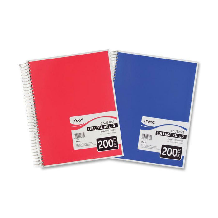 Mead 5-Subject Wire-bound Notebook - Letter-size - MEA06780