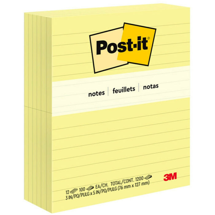 Post-it&reg; Notes Original Lined Notepads - MMM635YW