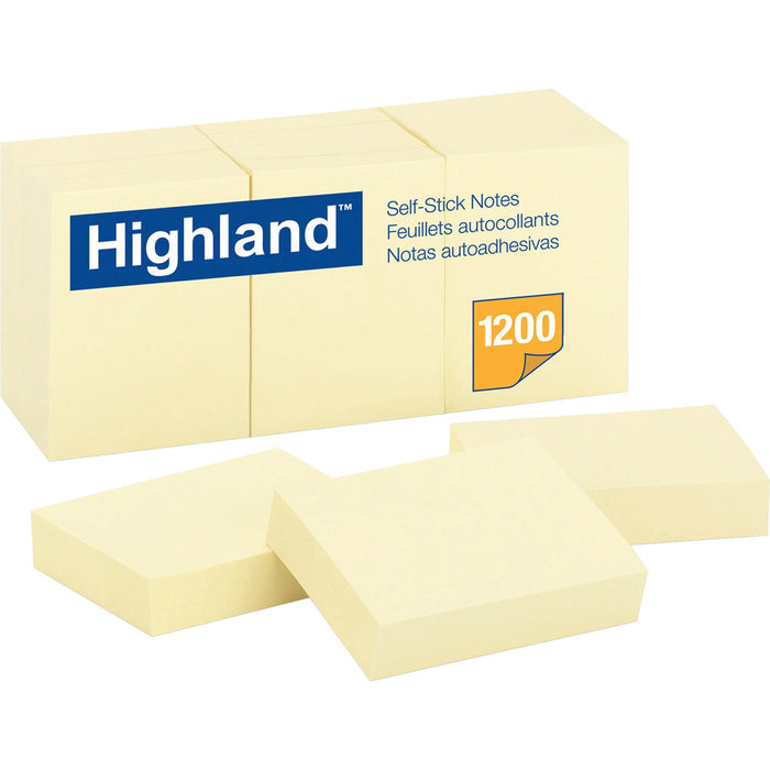 Highland Self-Sticking Notepads - MMM6539YW
