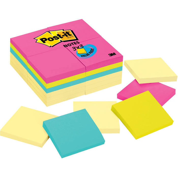 Post-it&reg; Notes Value Pack - Canary Yellow and Poptimistic Color Collection - MMM654CYP24VA