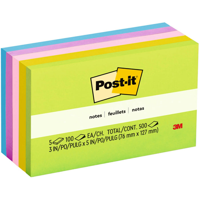 Post-it&reg; Notes Original Notepads - Floral Fantasy Color Collection - MMM6555UC