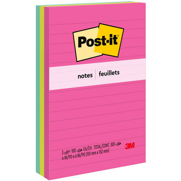 Post-it&reg; Lined Notes - Poptimistic Color Collection - MMM6603AN