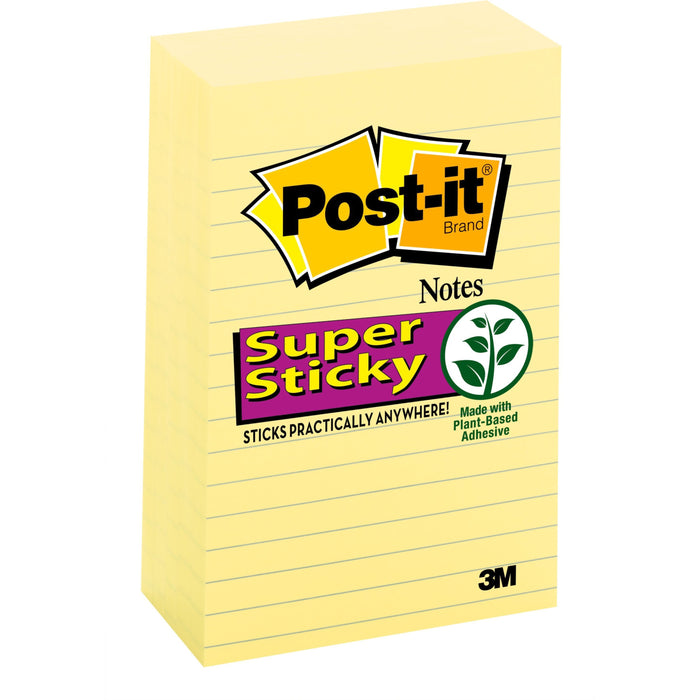 Post-it&reg; Super Sticky Lined Notes - MMM6605SSCY