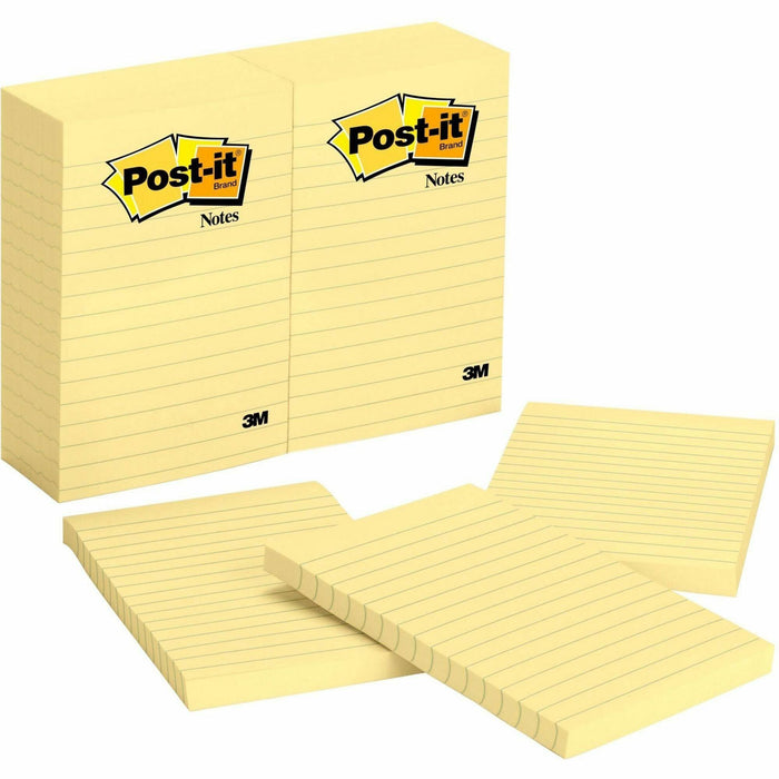 Post-it&reg; Notes Original Lined Notepads - MMM660YW