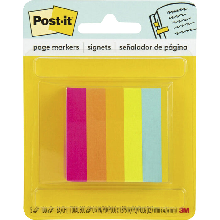 Post-it&reg; Page Markers - 1/2"W - MMM6705AN