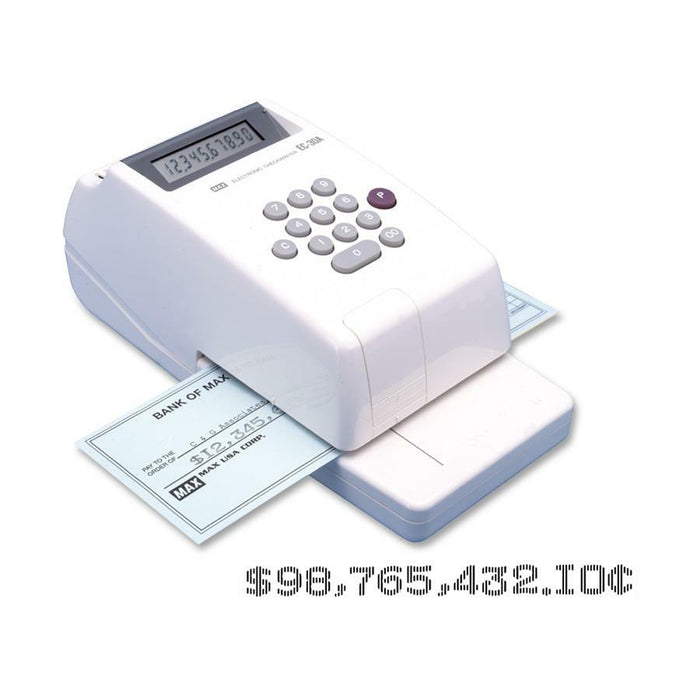 MAX 10-digit Print Electronic Check Writer - MXBEC30A