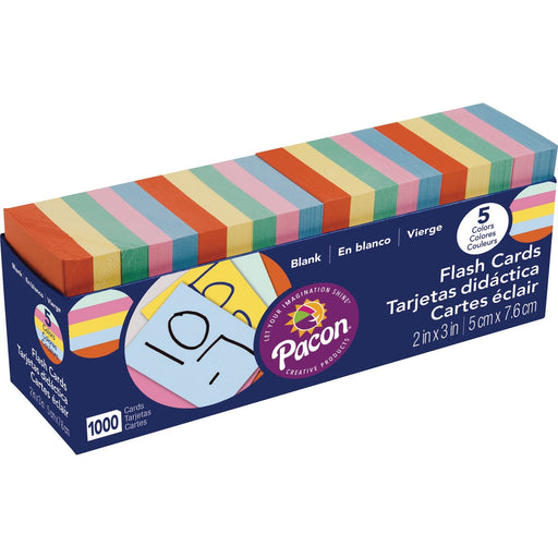 Pacon Assorted Colors Blank Flash Cards - PAC74170 Pacon Corporation
