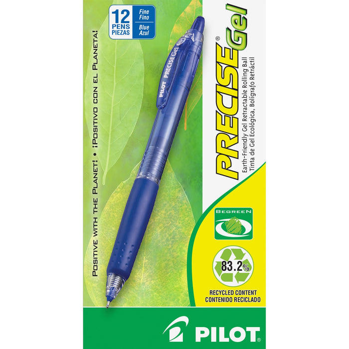 Pilot Precise Gel Fine Retractable BeGreen Pens - PIL15002