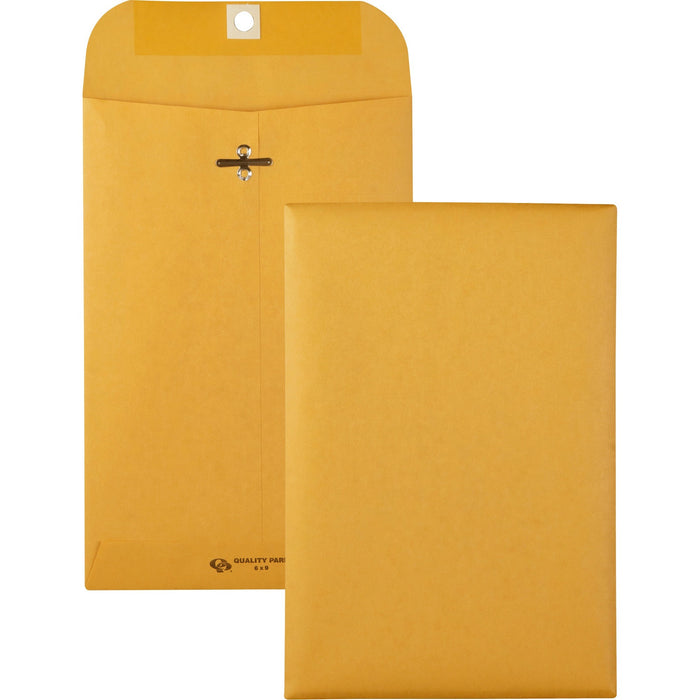 Quality Park 6 x 9 Clasp Envelopes with Deeply Gummed Flaps - QUA37855