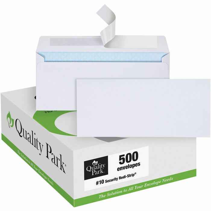 Quality Park No. 10 Security Tinted Business Envelopes with Redi-Strip&reg; Closure - QUA69122