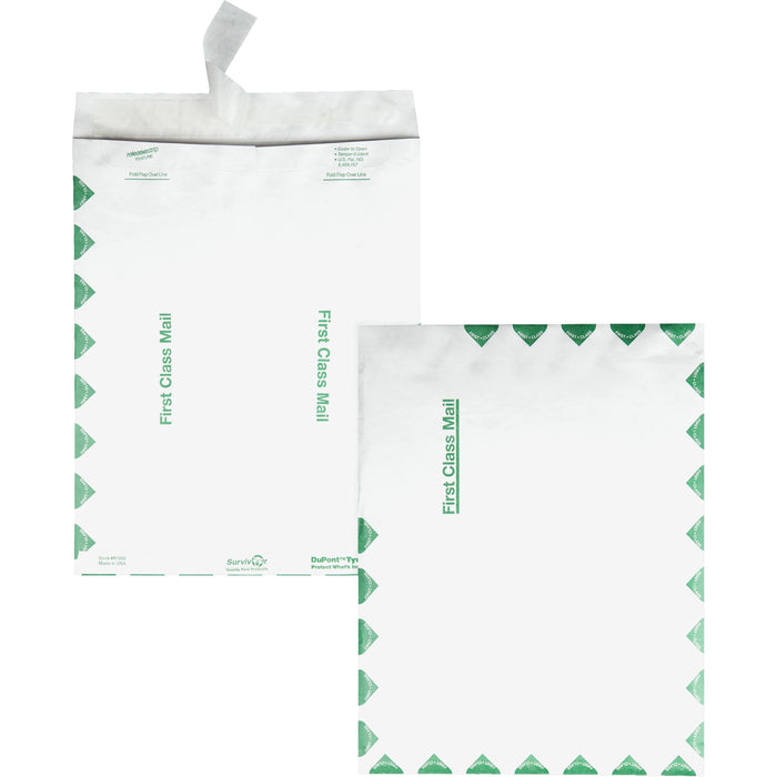 Quality Park 6 x 9 DuPont Tyvek First Class Border Catalog Mailers with Self-Seal Closure - QUAR1330
