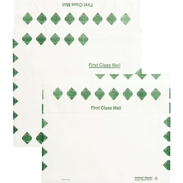 Survivor&reg; 10 x 13 x 2 DuPont Tyvek Expansion First Class Border Mailers - QUAR4440