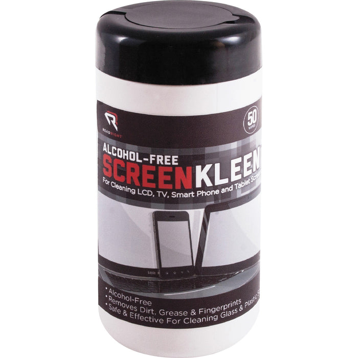 Advantus Read/Right Alcohol-free ScreenKleen Tub Wipes - REARR1491