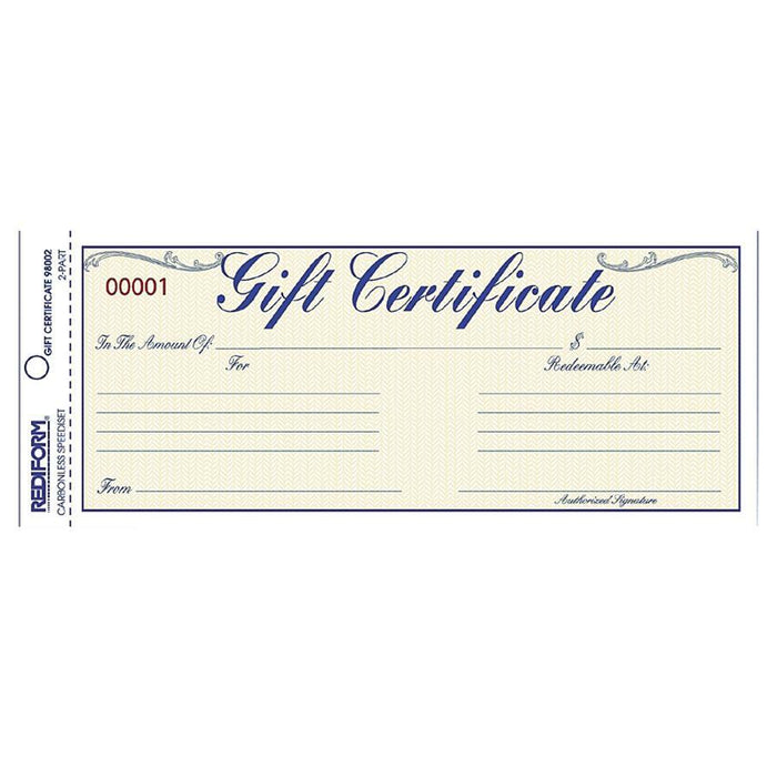 Rediform Gift Certificates with Envelopes - RED98002